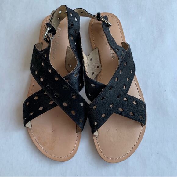Matisse Whistler Cross Strap Black Sandal Size 11 - Picture 1 of 5